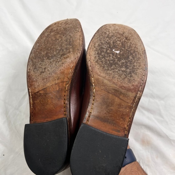 Mens Allen Edmonds Maxfield Brown Leather Slip On Casual Dress Shoes Size 7.5 D - Picture 7 of 8